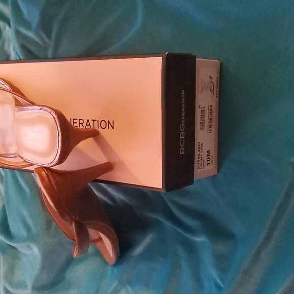 Cognac Croc Slides - Picture 3 of 4